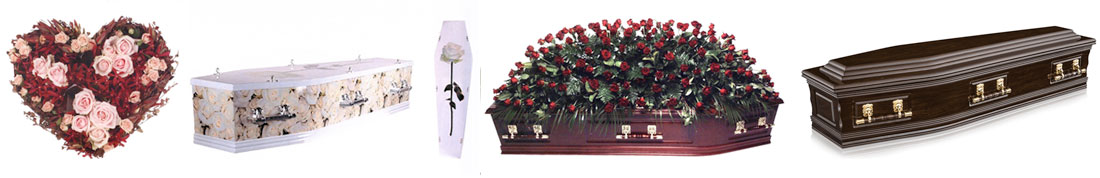 funeral coffin flowers
